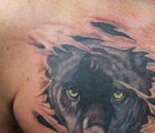 Татуировка пантера на руке